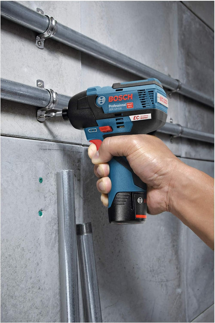 Bosch Professional Akku Drehschlagschrauber GDR 12V-110 (ohne Akkus und Ladegerät, im Karton) + 35tl