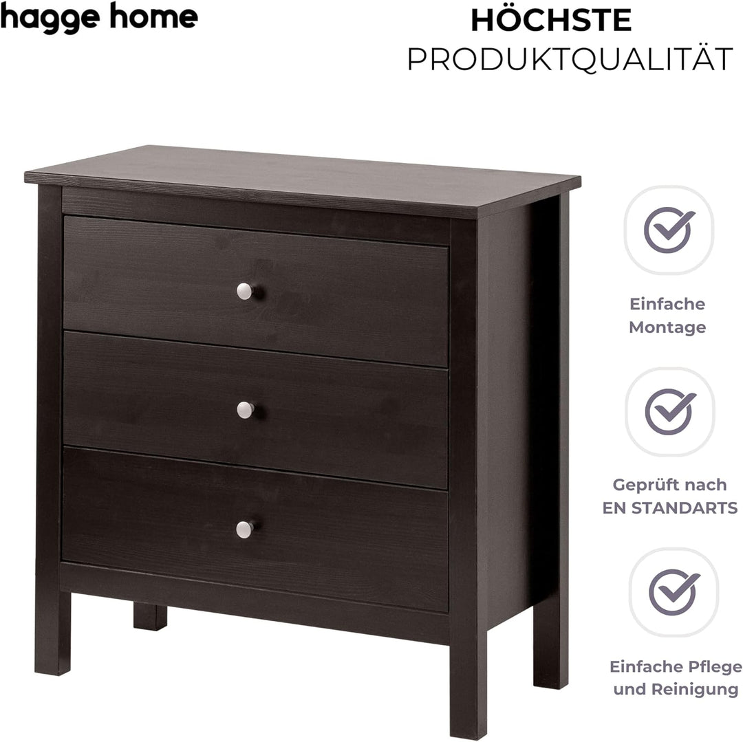 hagge home Chest of Drawers (Schwarz), Schwarz