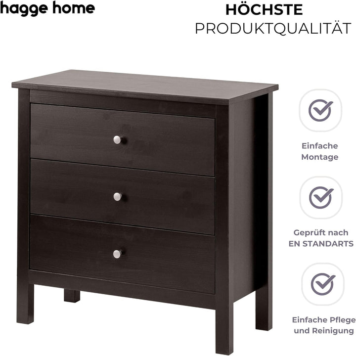 hagge home Chest of Drawers (Schwarz), Schwarz