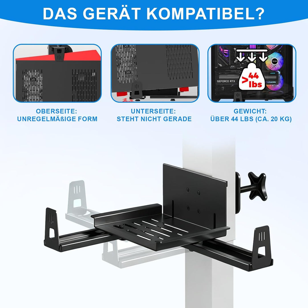 PC-Halterung unter dem Schreibtisch, Under Desk PC Mount, Klemm