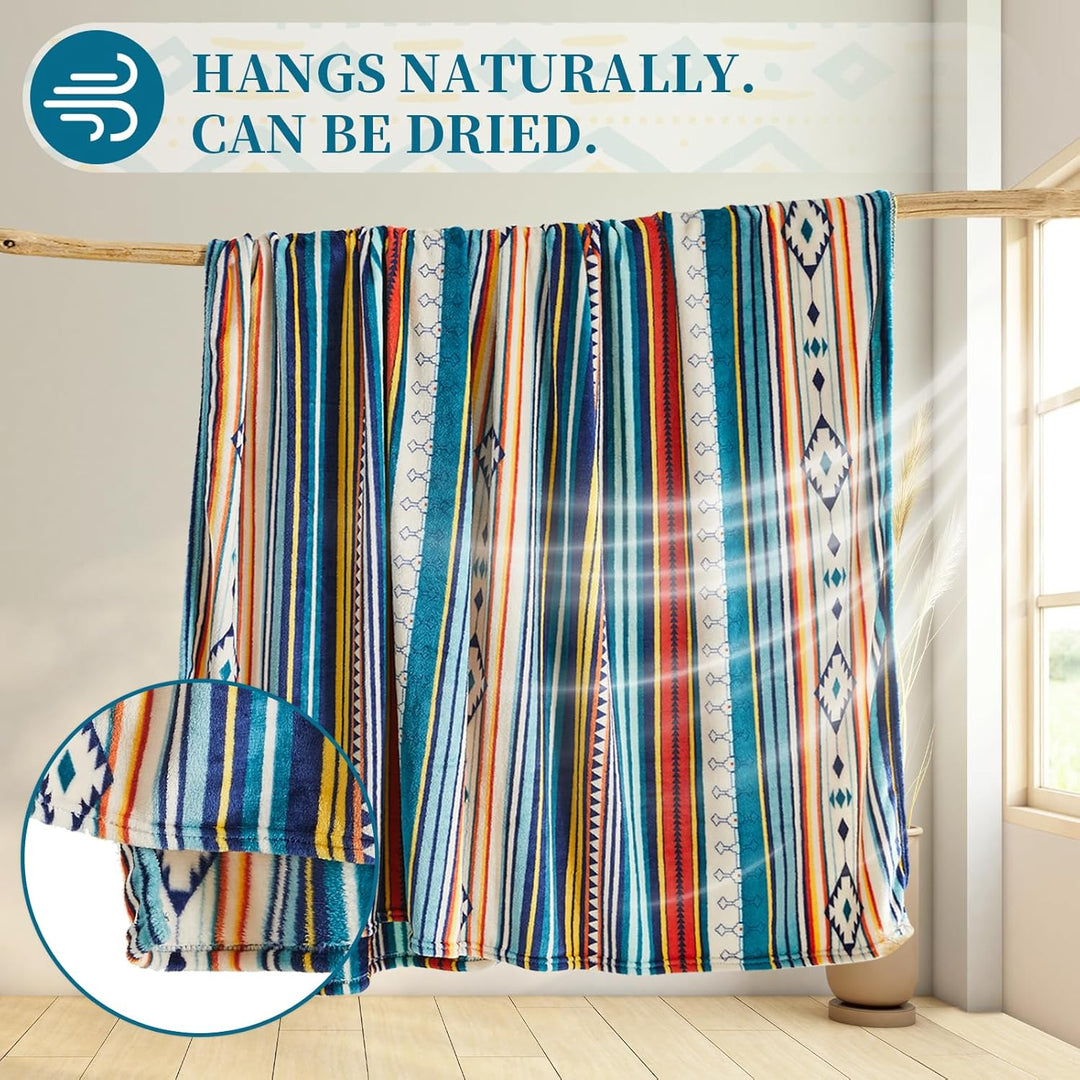 Qucover Kuscheldecke Wohndecke 130x150cm,Zweiseitige Bunte Decke Boho,Flauschig&Weich Sofadecke Couc