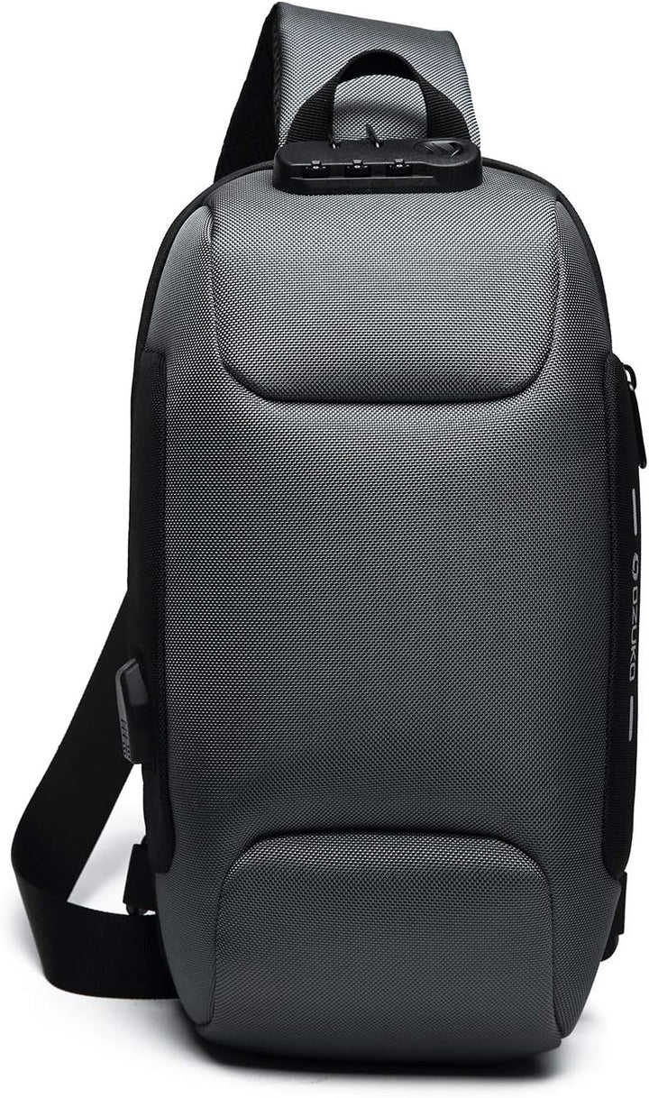 FANDARE Neu Brusttasche Diebstahlsicherung Sling Bag für 10,5 Zoll Tablet Herren Damen Schulranzen U