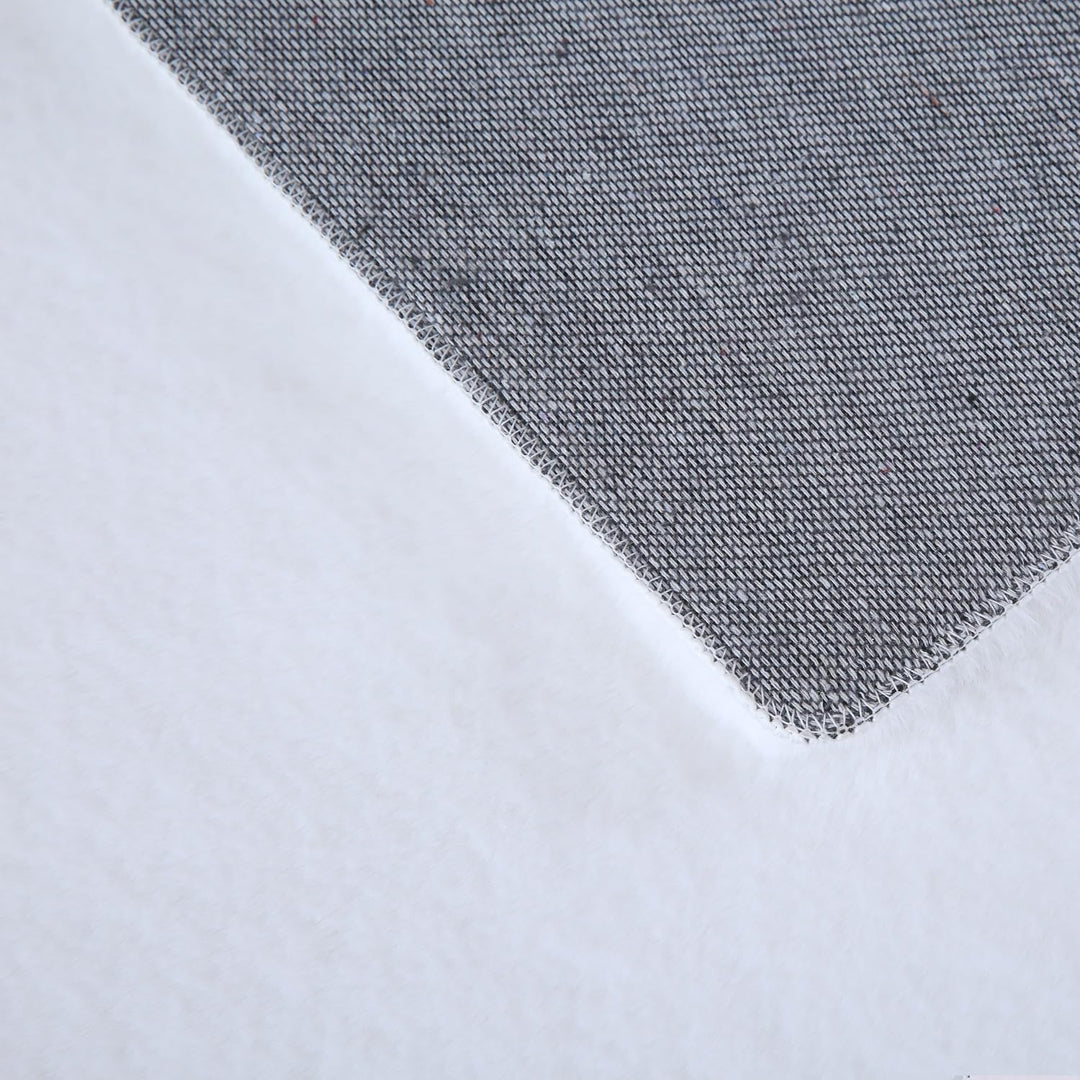 Weicher Hochflor Teppich Wohnzimmer Waschbarer Teppich im modernen Stil Unicolor & Einfarbig Läufer