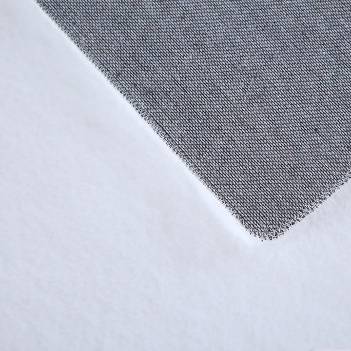 Weicher Hochflor Teppich Wohnzimmer Waschbarer Teppich im modernen Stil Unicolor & Einfarbig Läufer