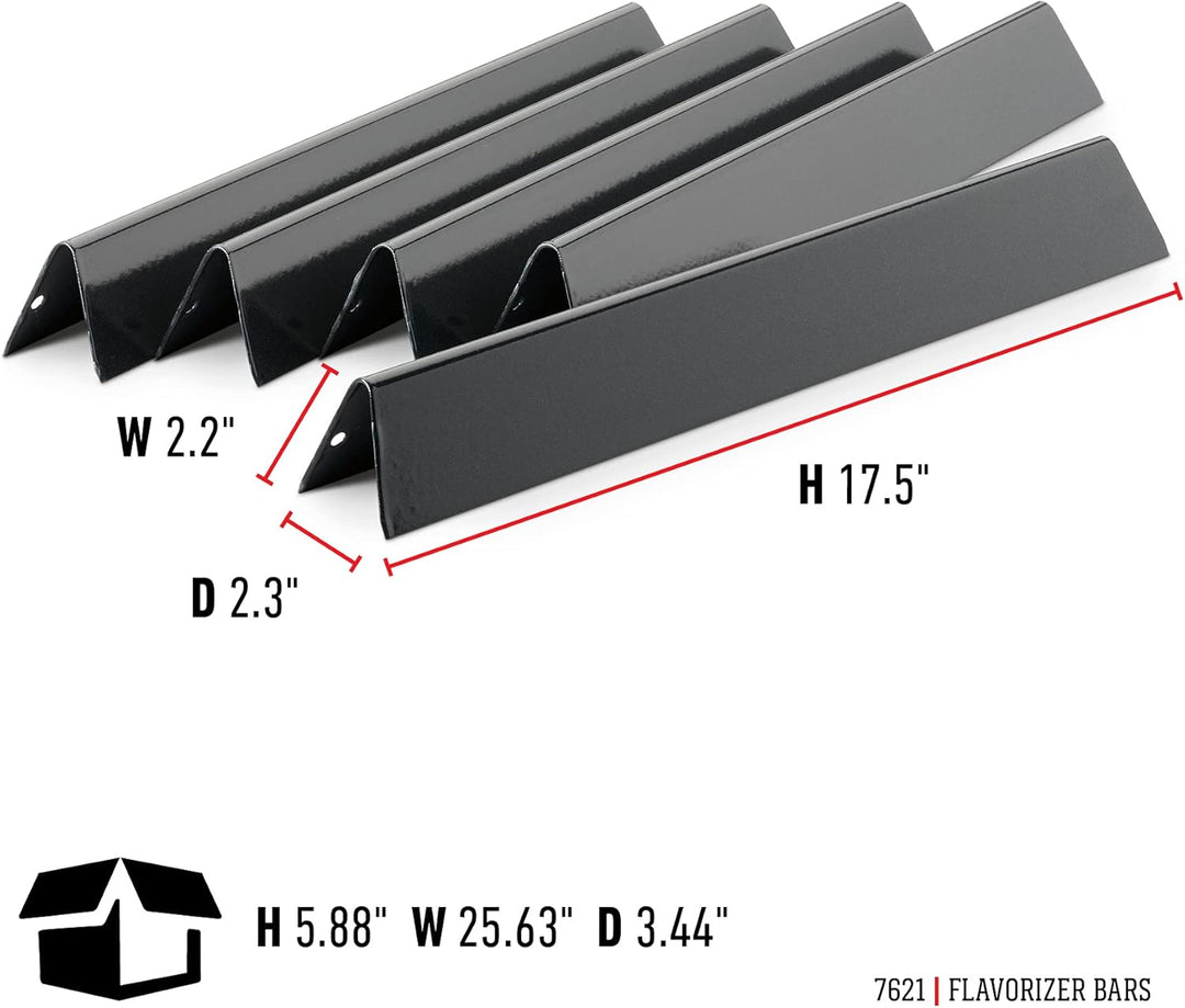 Weber 7621 Flavorizer Bars Emailliert für Genesis 300 Serie ab 2011 (Packung mit 2) 17.6 x 2.2 x 9.6
