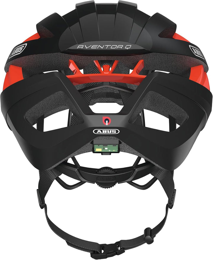 ABUS Rennradhelm Aventor Quin - Smarter Fahrradhelm mit Crash-Erkennung und SOS-Alarm-System - für D