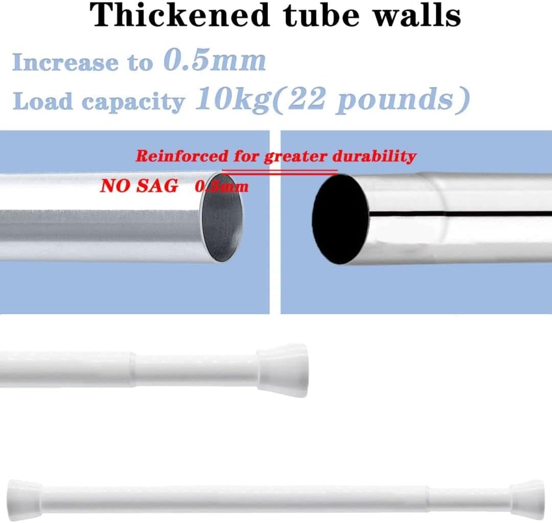 1 Stück Duschstange ohne Bohren Edelstahl Gardinenstange ohne bohren Einstellbar Duschvorhangstange,