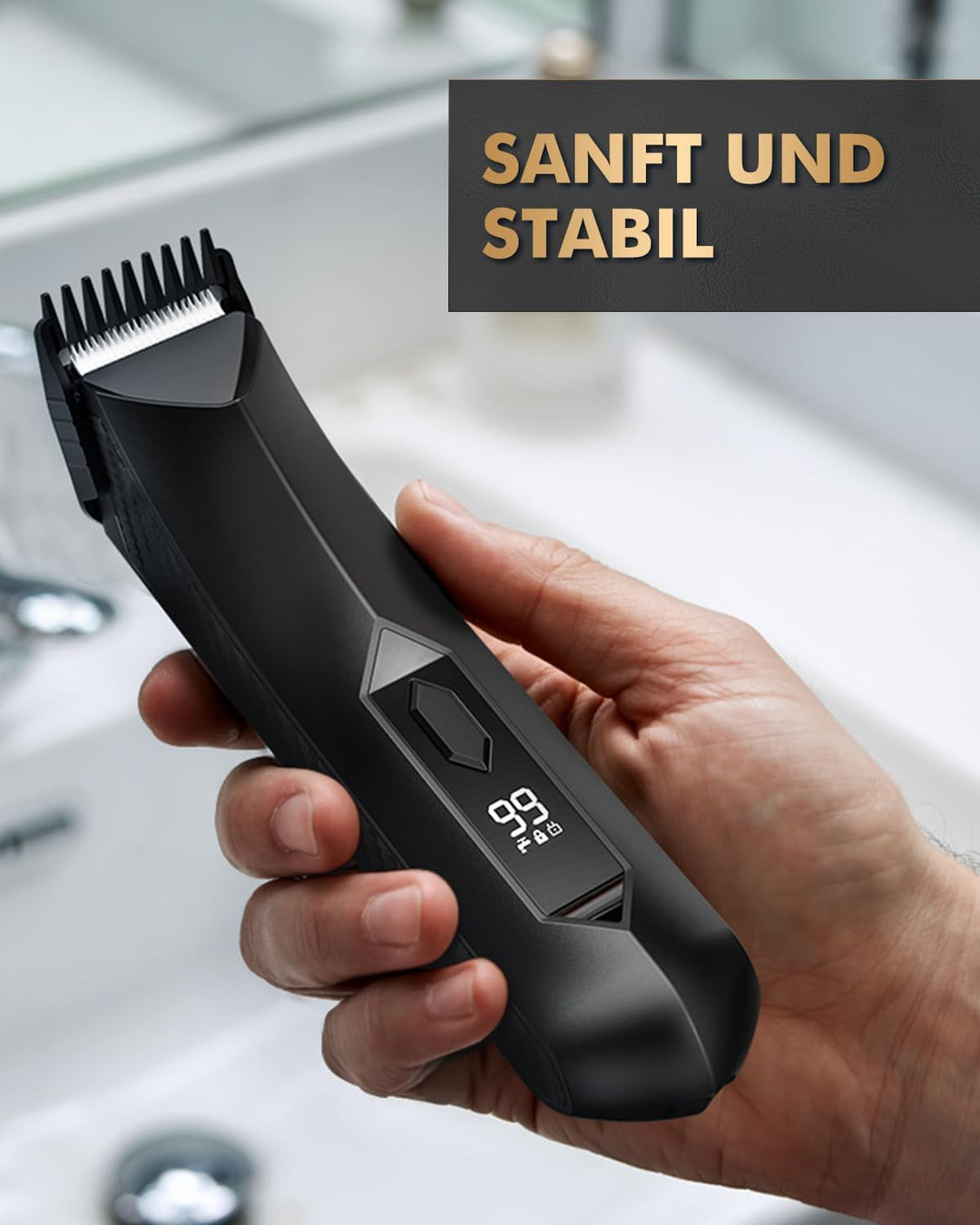 Intimrasierer Mann, Trimmer Herren für Männer mit 4 Kämmen,Rasierer Herren Intimbereich für private