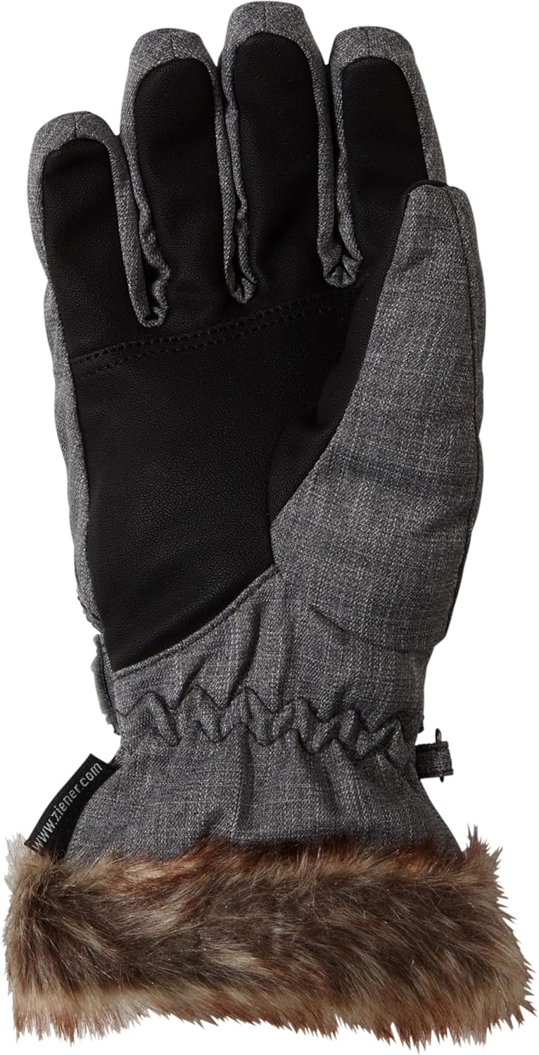 Ziener Damen Ski-Handschuhe / Wintersport, Warm, Atmungsaktiv Kim, 801117 8 grey melange, 8 grey mel