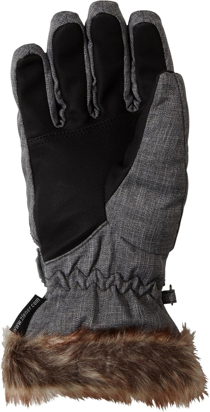Ziener Damen Ski-Handschuhe / Wintersport, Warm, Atmungsaktiv Kim, 801117 8 grey melange, 8 grey mel