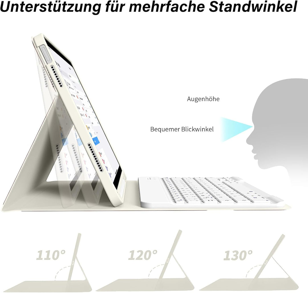 SZPSGC Hülle mit Tastatur für iPad A16 11. /10.Generation 11/10,9 Zoll 2025/2022, Magnetisches Anti-