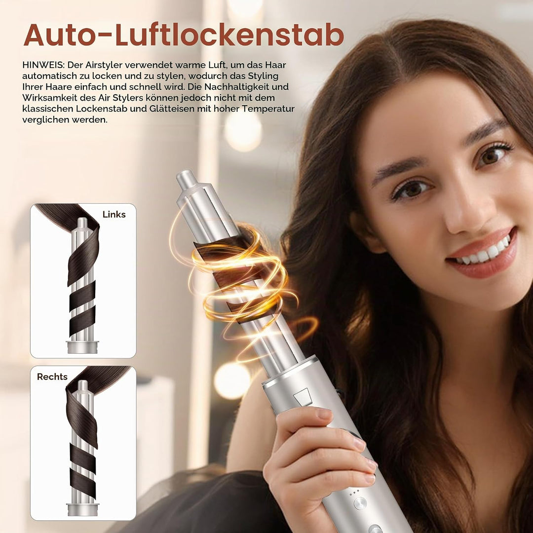 UKLISS 7 in 1 Hairstyler Pro Airstyler Ionen Föhn High-speed Haartrockner Heissluft Lockenwickler Th