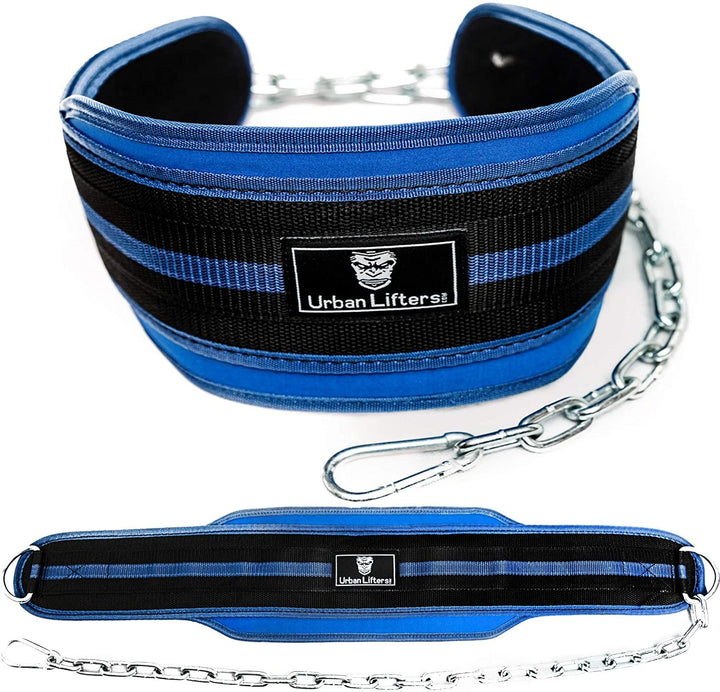 Dip Gürtel von Urban Lifters. Dip-Gürtel mit 80cm langer, robuster Stahlkette. Extra dicke 15cm Rück