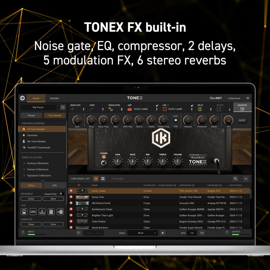 IK Multimedia TONEX Pedal Multi-Effekt-Pedal mit AI Machine Learning Technologie: Nachbildung von je