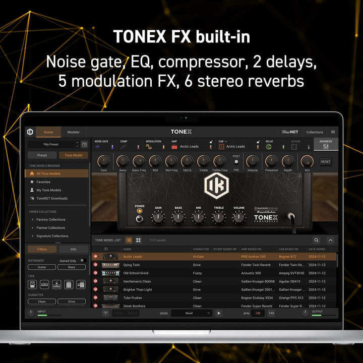 IK Multimedia TONEX Pedal Multi-Effekt-Pedal mit AI Machine Learning Technologie: Nachbildung von je