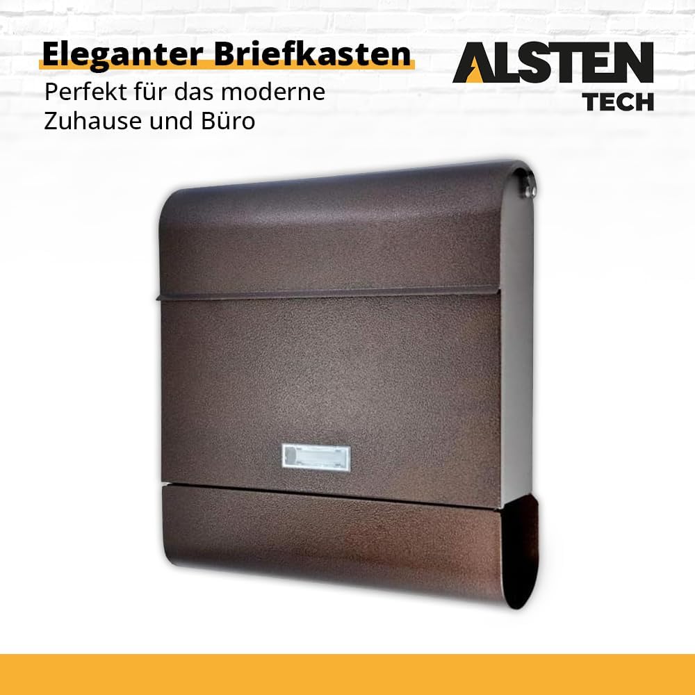 Modernes Design Briefkasten Antik Bronze Wandbriefkasten Postkasten mit Zeitungsfach C4 Format Absch