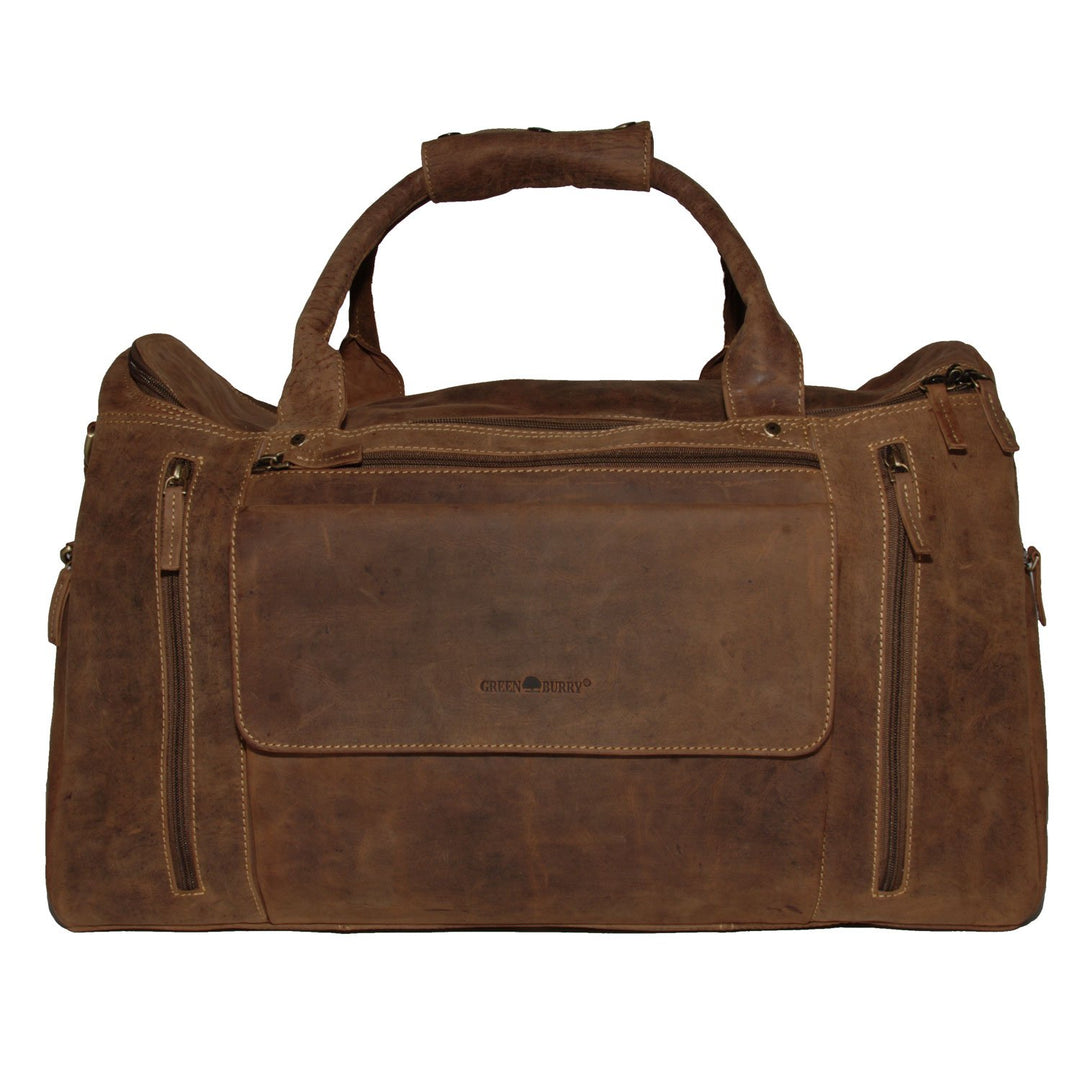 Greenburry Vintage 1736-25 Leder Reisetasche Weekender Overnighter Sporttasche - by ModaStore de