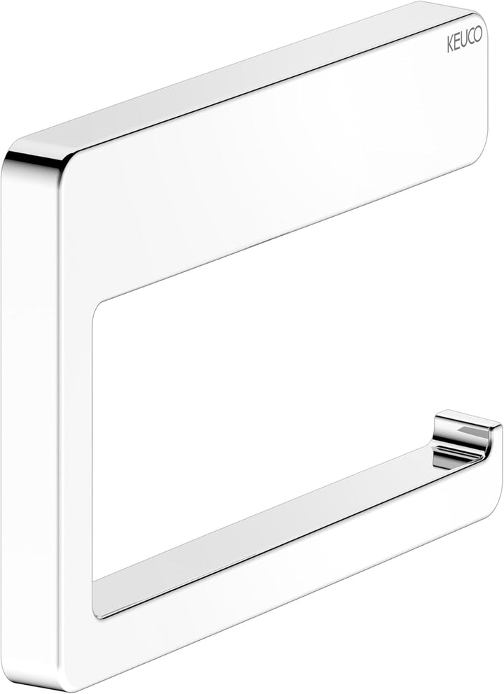 KEUCO Toilettenpapierhalter aus Metall, Hochglanz-verchromt, offene Form, WC-Rollenhalter für Badezi