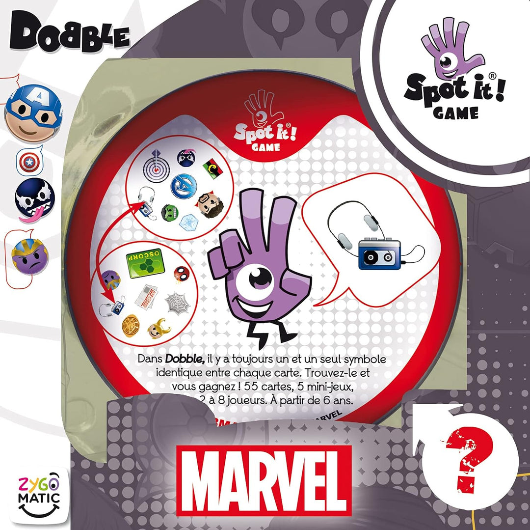 Dobble Breizh – Asmodee – Gesellschaftsspiel – Kartenspiel – Schnelligkeit und Beobachtung Marvel Em