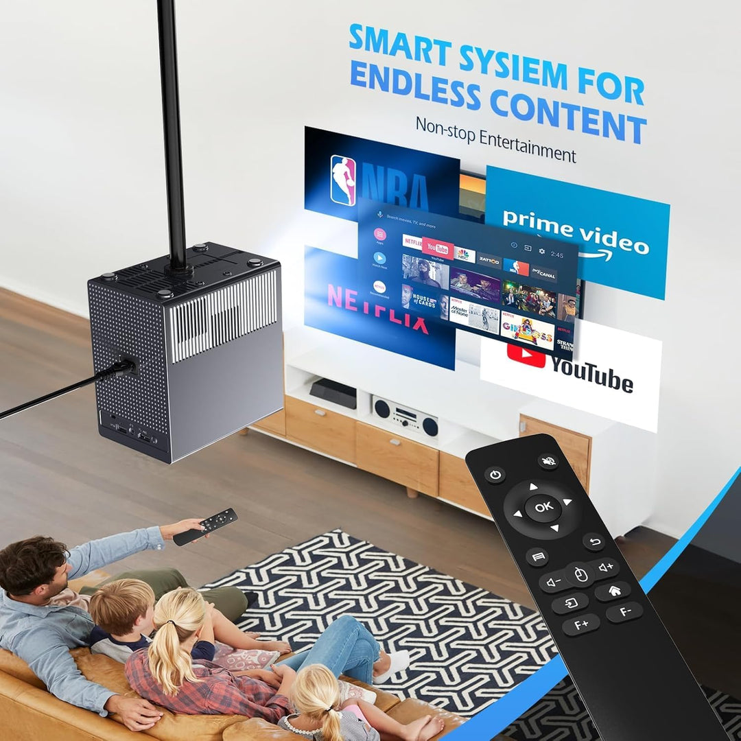 Mini Beamer 4k Heimkino, Mini Projektor 4K Support, Smart Projector Mini Projector TV Portable Video