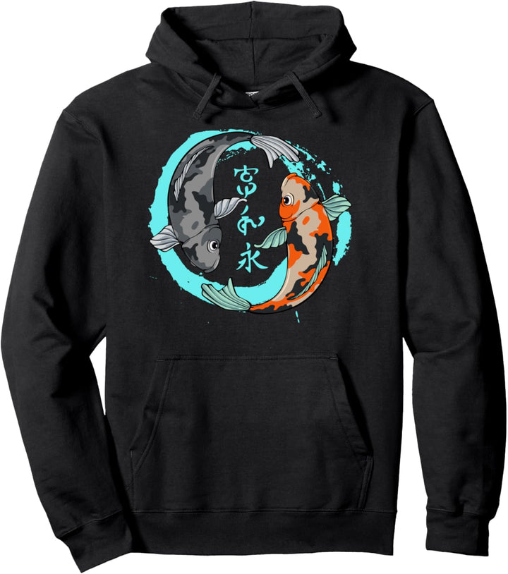 Koi Karpfen Zen Meister Kanji Enso Kreis Kunst Japan Kultur Pullover Hoodie