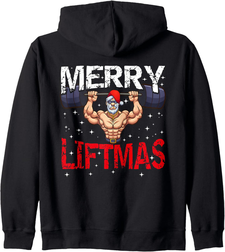 Merry Liftmas Lifting Santa Christmas Gym Fitness Kapuzenjacke