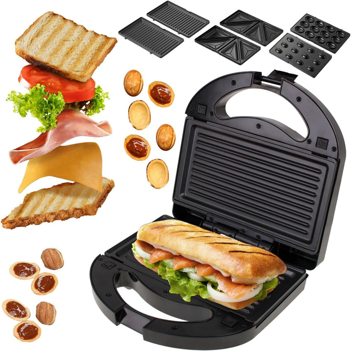 CAMRY Multifunktionsgerät 3 in 1 Sandwichmaker, Sandwichtoaster, Kontaktgrill, Oreschki Maker, Nussm