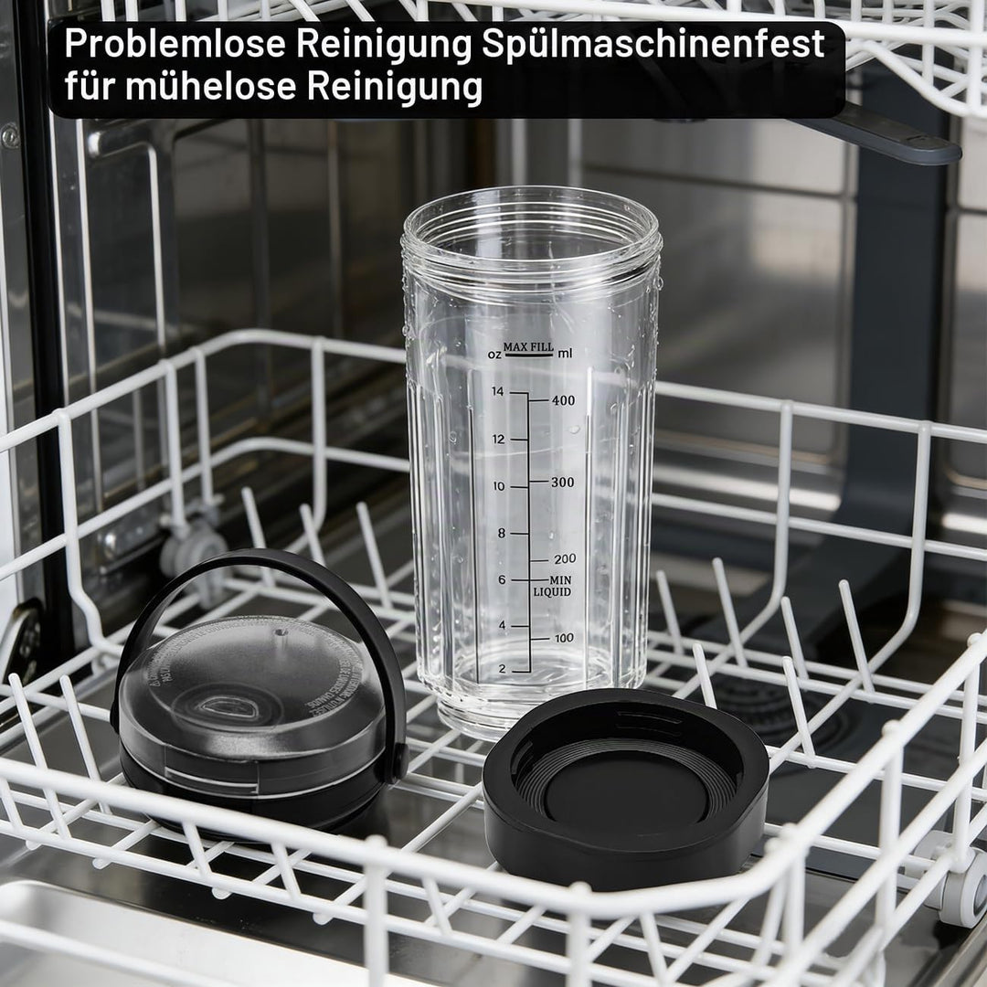 Mixgefäss Ersatzbecher kompatibel mit Ninja Blast Tragbarer Mixer BC151EUNV BC151EUBK BC151EUPR BC15