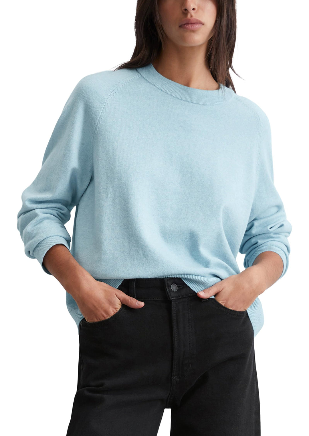 Marc O'Polo Denim Damen Strickpullover mit Rundhalsausschnitt Regular Fit S 5684, S 5684