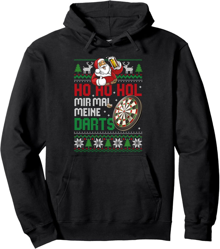 Hässliche Weihnachten Darts Geschenk Ugly Christmas Ho Ho Ho Pullover Hoodie