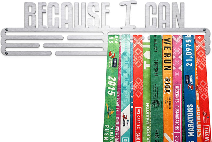 United Medals Because I CAN Medaillenhalter Stahl | Medaillen Aufhänger | Medal Hanger Holder Displa