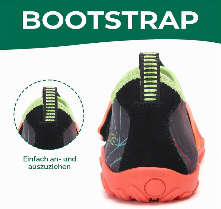 SAGUARO Kinder Badeschuhe rutschfeste Schnell Trocknend Aquaschuhe Gr.24-36 25 EU St 2 Orange, 25 EU