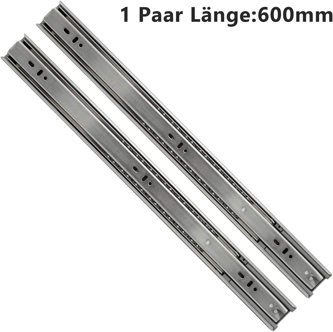 Jopassy Schubladenschienen 60CM, 45 kg Tragkraft Vollauszüge mit Kugelführungen 4 Paar (8 Stück), Sc