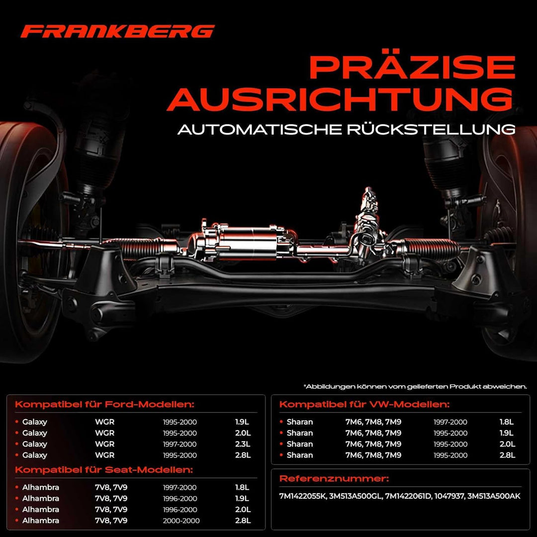 Frankberg Lenkgetriebe Servolenkgetriebe Hydraulisch für Linkslenker Kompatibel mit A.l.h.a.m.b.r.a