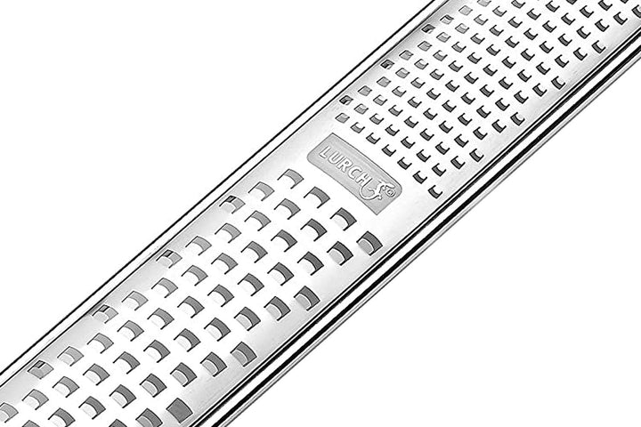 LURCH 220260 Duo-Reibe fein + mittel, 2 Reiben, extra schmal (2,5 x 32 cm) aus Edelstahl,Silber Duo-
