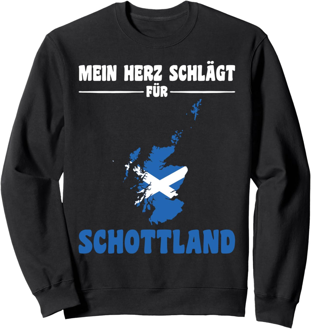 Schottland Flagge Mein Herz schlägt für Schottland Sweatshirt