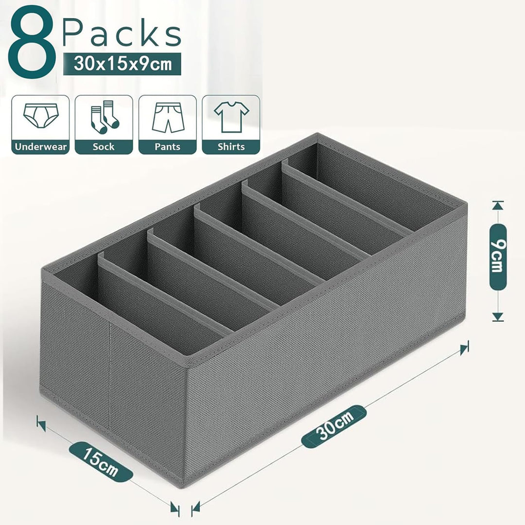 Homsorout Schubladen Organizer Kleiderschrank Organizer - Faltbare Aufbewahrungsbox Stoff Schubladen
