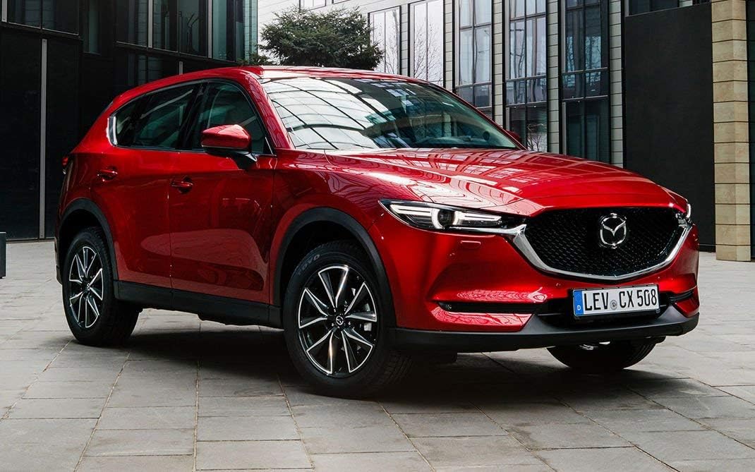 Avisa Schwarz Edelstahl Heckstossstangenschutz kompatibel mit Mazda CX5 II 2017- inkl. Facelift 'Rib