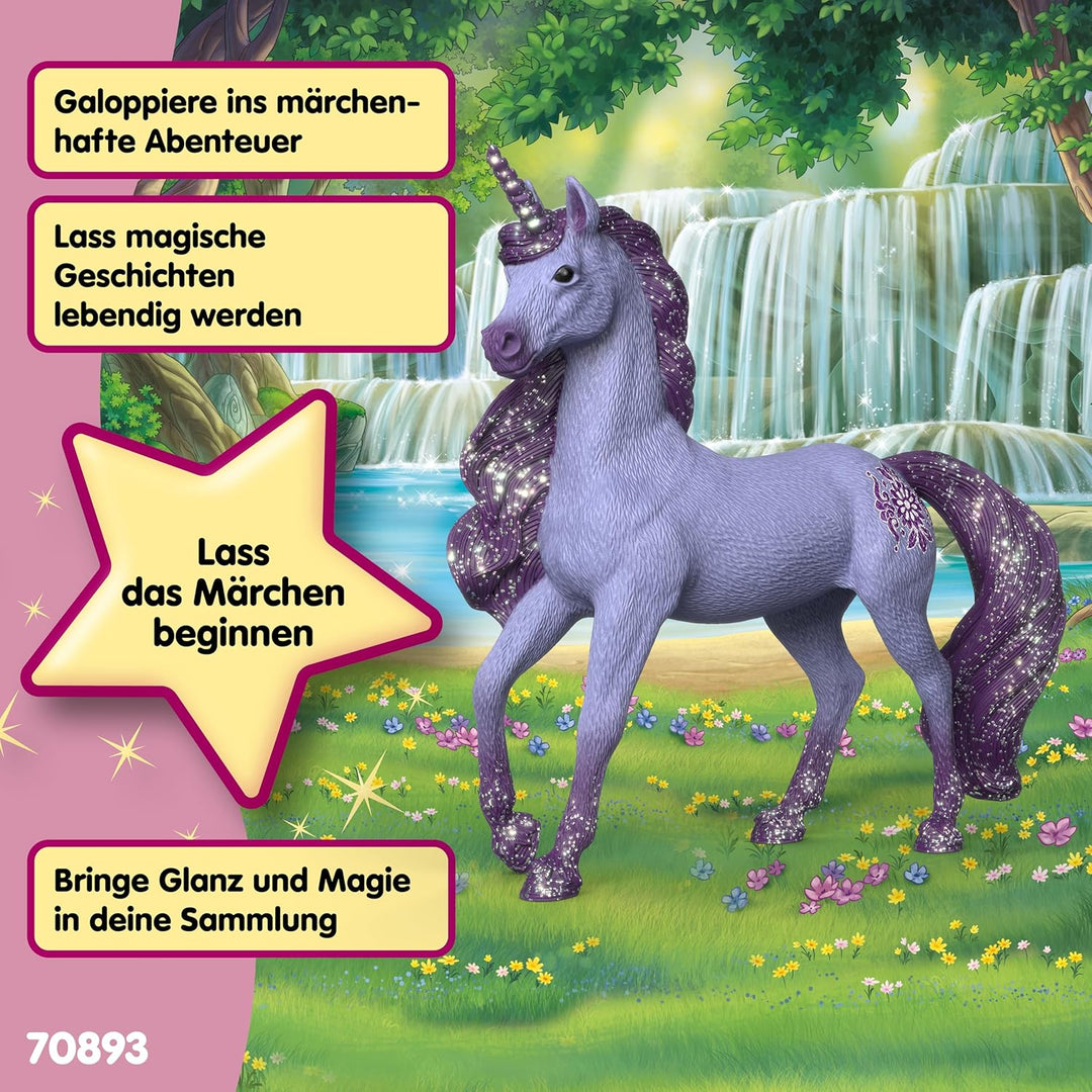 SCHLEICH BAYALA | Einhorn Hengst Orchidee 70893 | detailgetreue Einhornfigur mit Mandala | Geschenk