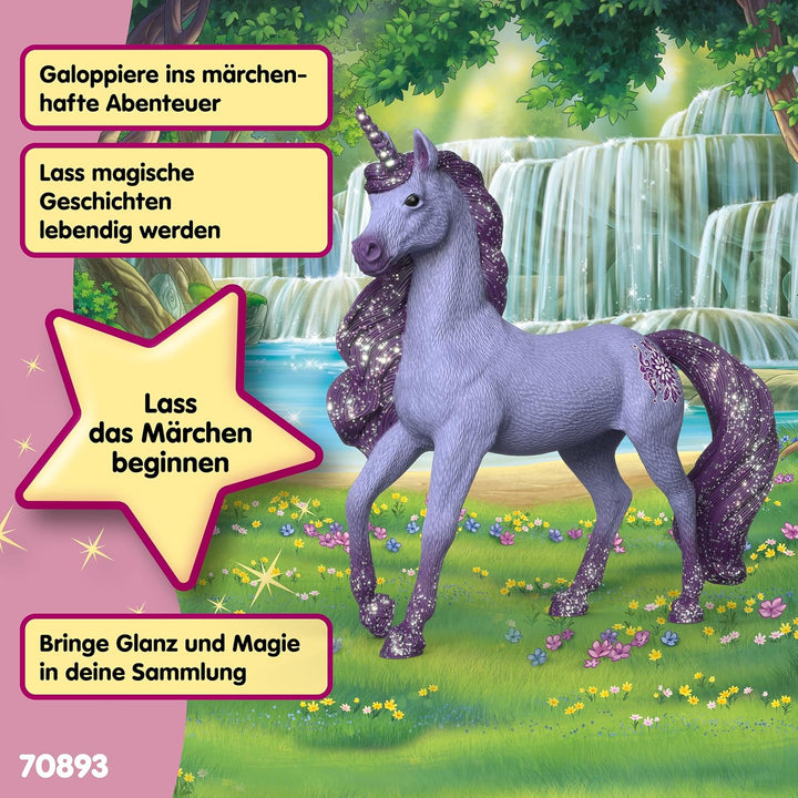 SCHLEICH BAYALA | Einhorn Hengst Orchidee 70893 | detailgetreue Einhornfigur mit Mandala | Geschenk