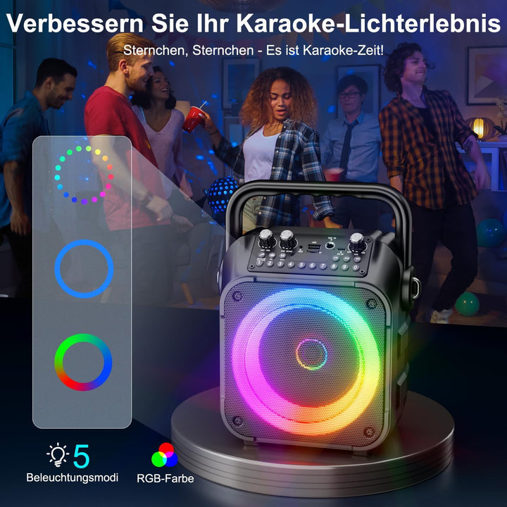 Karaoke Maschine mit 2 Karaoke Mikrofonen: Singingmate Karaoke Anlage mit 2 Mikrofonen für Erwachsen