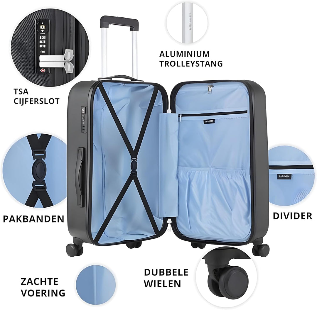 CarryOn Skyhopper Hartschale Kofferset 3 teilig - Gepäckset Reisekoffers TSA - Polycarbonate - TSA O