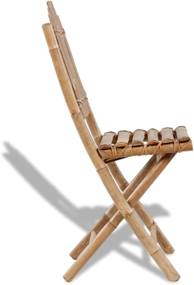 vidaXL 4X Bambus Klappstuhl Gartenstuhl Gartenmöbel Klappstühle Balkon Sühle, 4x