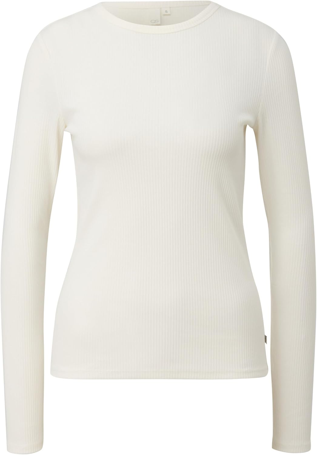 QS Geripptes Longsleeve M 0200_creme, M 0200_creme