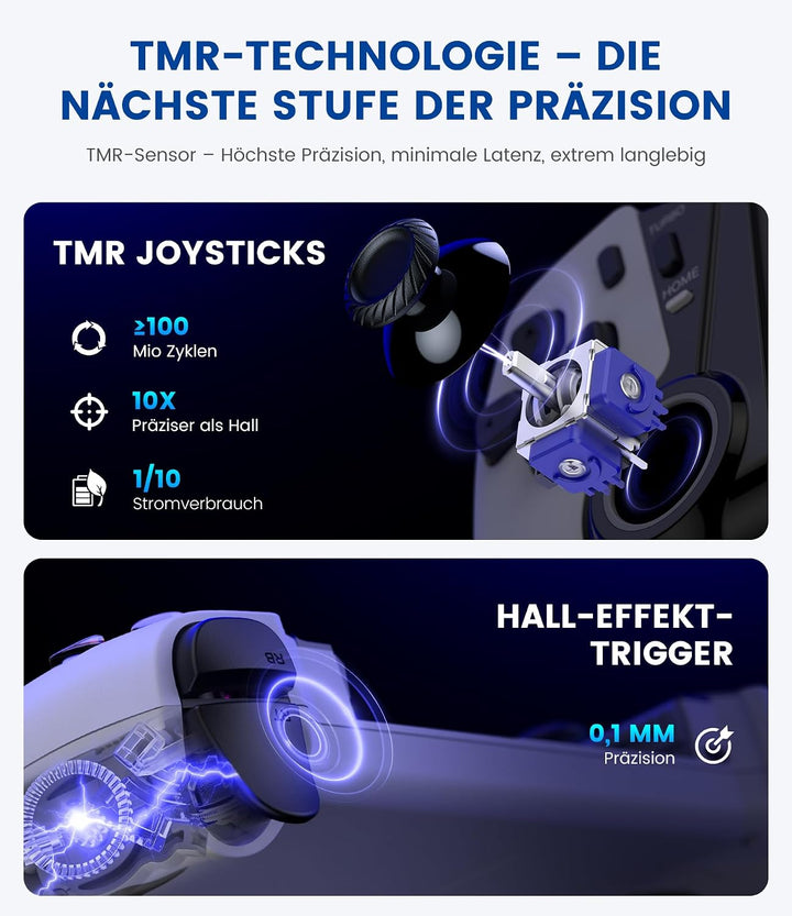Bluetooth Handy Controller für PS Remote Play, Smartphone Controller für iPhone/Android mit Hall-Eff