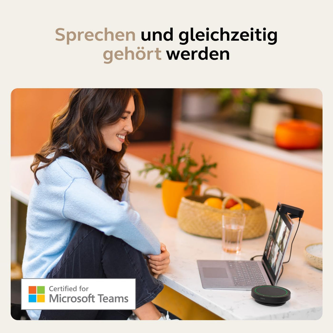 Jabra Speak2 75 schnurlose Freisprechlösung mit USB-A Bluetooth-Adapter, 4 Mikrofone mit Geräuschunt