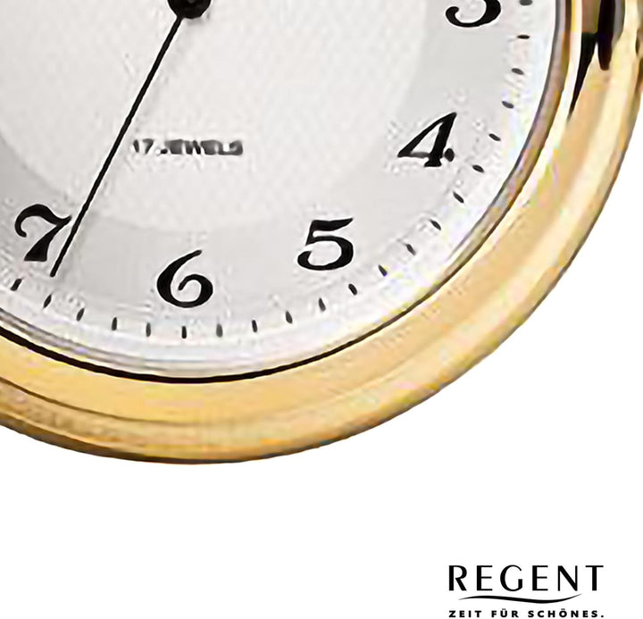 Regent Herren Taschenuhr Savonnette 50 MM Mechanischer Handaufzug Arabische Zahlen Gold-grau, Gold-g