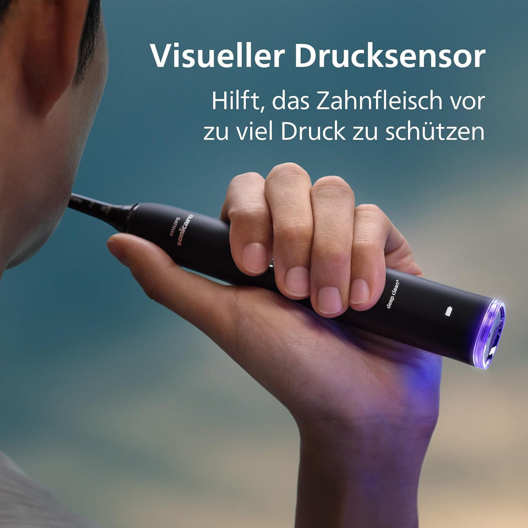 Philips Sonicare DiamondClean Smart 9400 elektrische Zahnbürste, Schallzahnbürste mit App, Drucksens