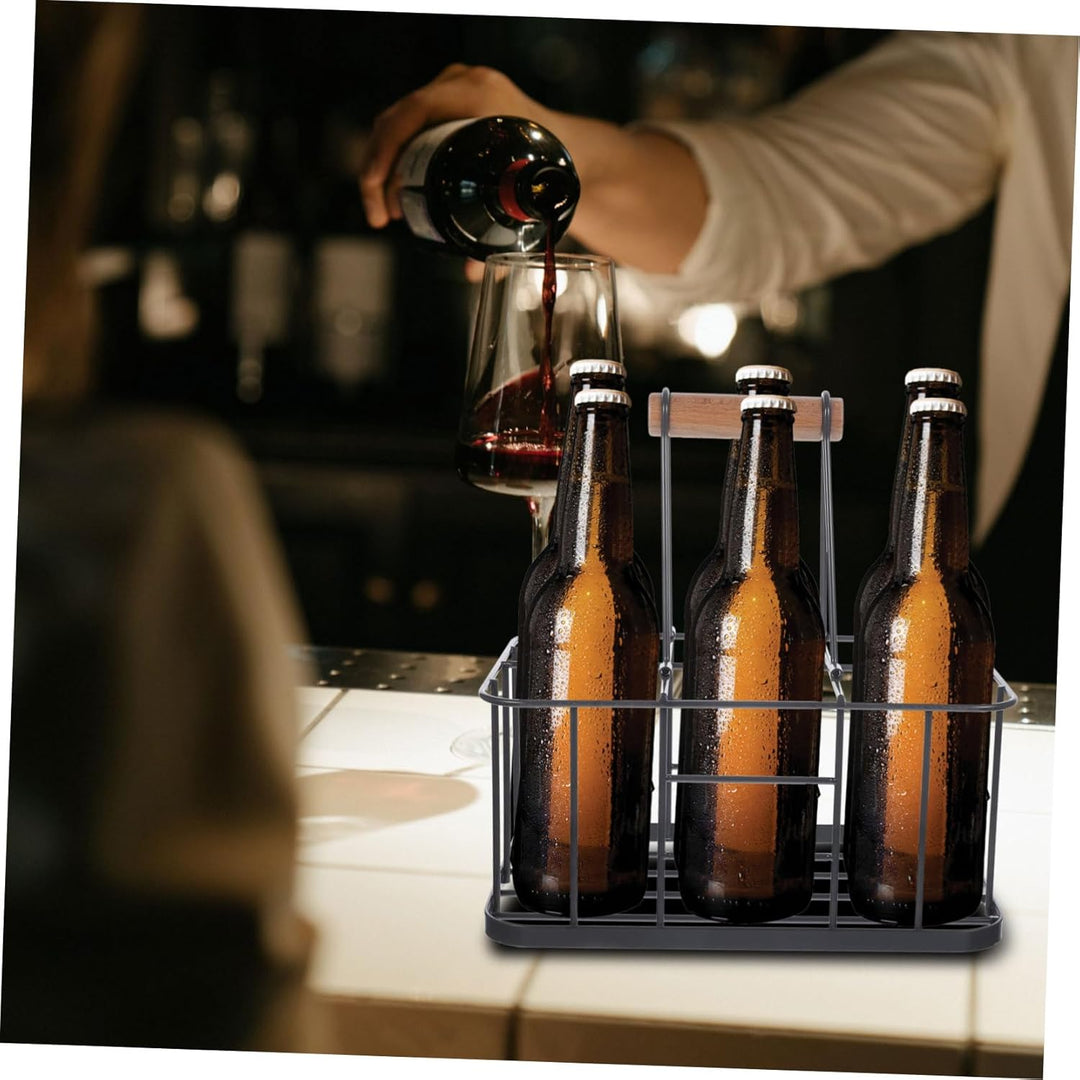 HEMOTON 1stk Tragbares Bierregal Flaschentasche Milchkiste Haustür Milchflaschen Träger Flaschenträg