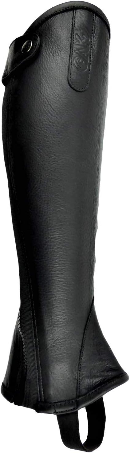 AK Reitchaps mit gebogenem Reissverschluss, Vollnarbenleder Schwarz 3X-Large, Schwarz 3X-Large